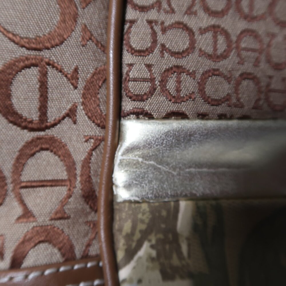 Patchwork Canvas Tote Hand Bag Leopard Print Eart… - image 8